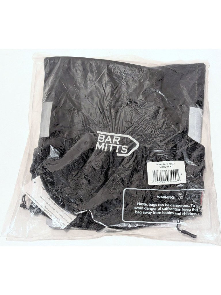 Bar Mitts Mountain / Commuter Pogie Bicycle Handlebar Mittens Large Black — image 5 of 6